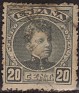 Spain 1901 Alfonso XIII 20 CTS Black Edifil 247. España 1901 247 u. Uploaded by susofe